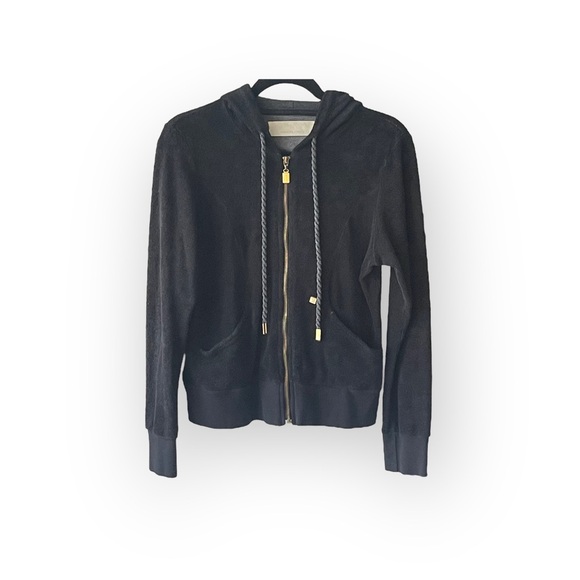 Y2K: new Kritik  Nola Terry Juicy Zipper Kangaroo Pocket  Hoodie  Black  L  - Picture 3 of 16